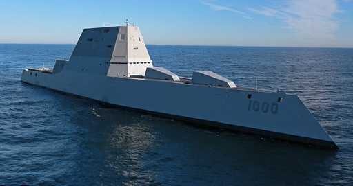 Флот США спустил на воду новейший эсминец будущего