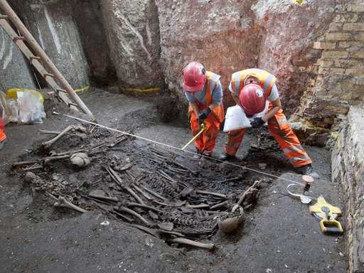 Раскопки на Ливерпуль-стрит: 30 скелетов, обнаруженные в общей могиле, жертвы Великой чумы 1665 года?