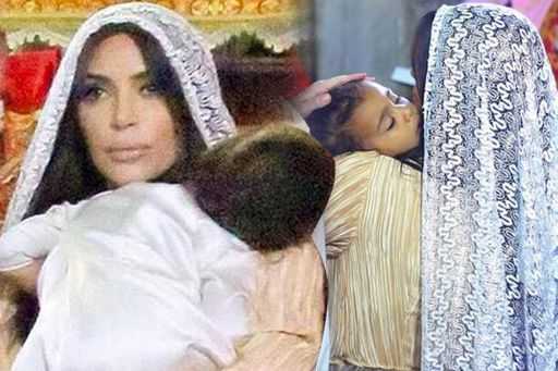 Kim Kardashian condivide nuove immagini intime del battesimo del Nord a Gerusalemme