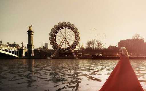 В Париже планируют построить отель на воде в виде чертового колеса