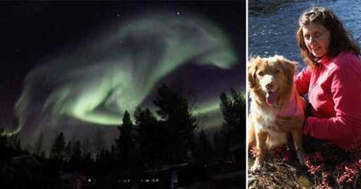 В Швеции зафиксировано мистическое северное сияние в виде огромного волка (фото)