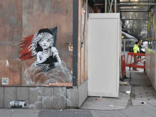 Новое скандальное граффити Бэнкси критикует действия французской полиции (фото)