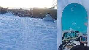 Швед прокатился в магазин на сноуборде (видео)
