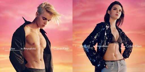 Джастин Бибер и Кендалл Дженнер снялись в рекламной кампании Calvin Klein (фото)
