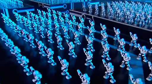 На праздновании Нового года в Китае выступило 540 роботов (видео)