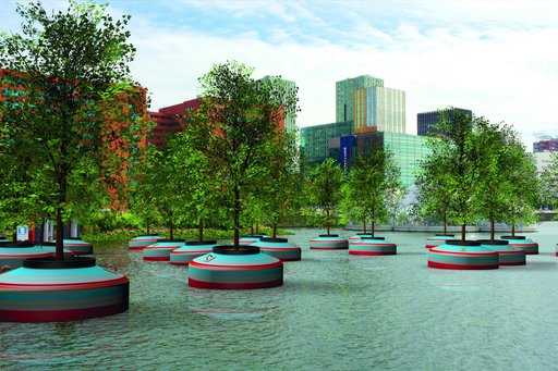 Una città olandese sta per ottenere una foresta galleggiante nel suo porto
