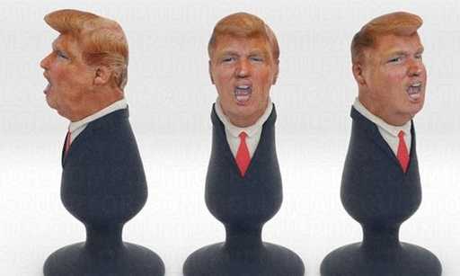 Художник распечатал на 3D-принтере анальный фаллоимитатор в форме Дональда Трампа