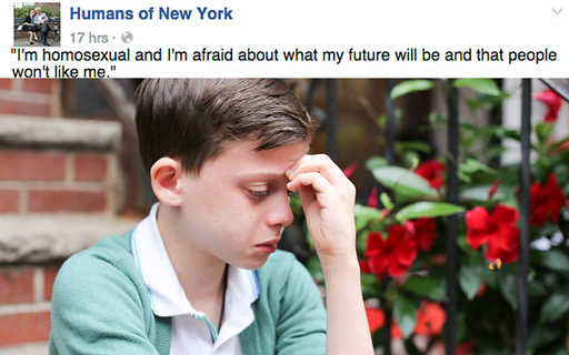 Facebook “удалил” фото подростка-гея на странице “Humans of New York”