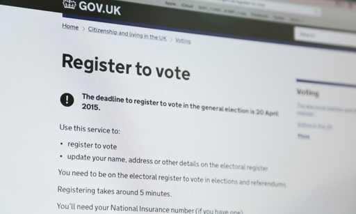 Почти полмиллиона британцев зарегистрировались для голосования в последний день