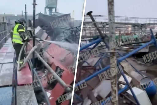 Le conseguenze dell'incendio sulla corvetta di San Pietroburgo Provorny sono state filmate