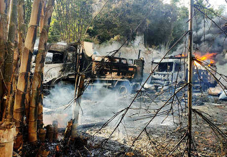 S of the Aftermath of Massacre in Myanmar Fuel Fuel