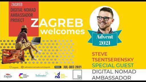 Croacia - Steve Tsentserensky sobre el embajador de Zagreb Digital Nomad Life en diciembre