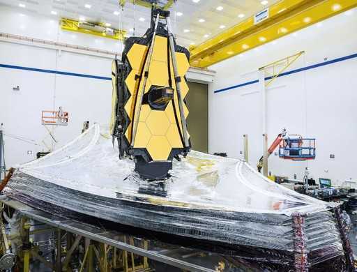 James Webb Telescope: All 5 Sunscreen Layers Separated and Fully Stretched