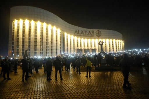 Las manifestaciones ilegales se reanudaron en Almaty