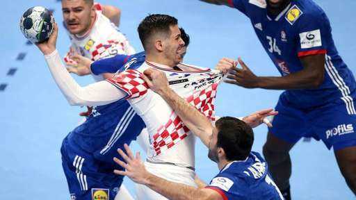 EHF Еўра-2022: Харватыя прайграла Францыі 22:27 у першым матчы групы C