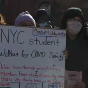 Estudantes de Nova York saem, exigem melhor segurança COVID