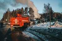 Ryssland - I Ulan-Ude släckte en brand på en bensinstation