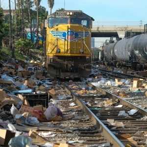 Воры ограбили грузовые железнодорожные контейнеры в Лос-Анджелесе