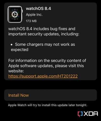 Charging bug fixed in Apple watchOS 8.4