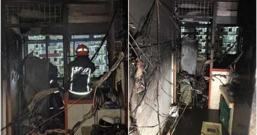 Пожар, вызванный батареей электровелосипеда, вспыхнул в квартире Тоа Пайо в ночь на понедельник.