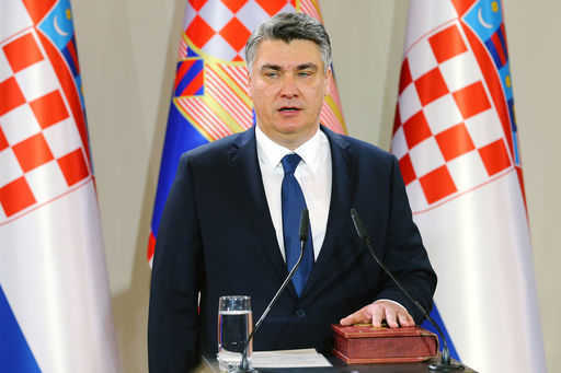 Croatian president accuses Britain of fomenting Russian-Ukrainian conflict