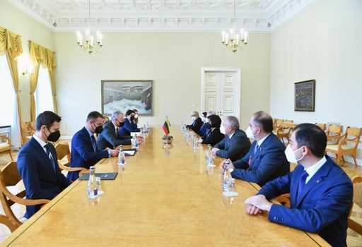 Гінатас Науседа: Існуюць добрыя магчымасці для ўзмацнення эканамічнага супрацоўніцтва паміж Азербайджанам і Літвой