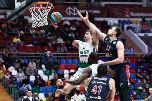 Russia - UNICS basketball players defeated CSKA in three overtimes