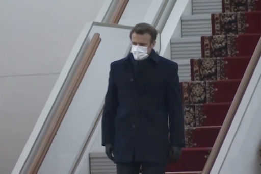 Macron acudió a la Plaza Roja tras conversaciones con Putin