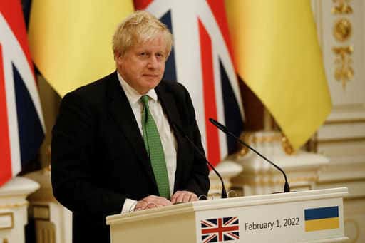 O primeiro-ministro britânico Johnson chamou a crise na Ucrânia de o maior acúmulo de poder na Europa