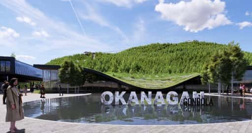 Канада - предложена туристическая достопримечательность гондолы Оканаган с видом на озеро Каламалка