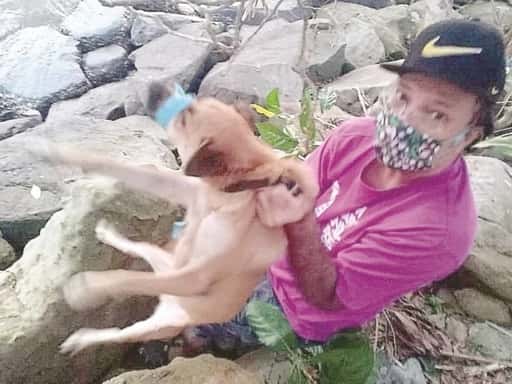 Maleisië - Hart redt gevangen hond in Putatan