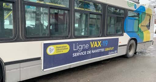 Kanada - V Montrealu zdaj vozijo avtobusi za cepljenje proti COVID-19