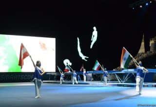 Azerbajdžan - V Baku sa uskutočnil otvárací ceremoniál Svetového pohára na trampolínach