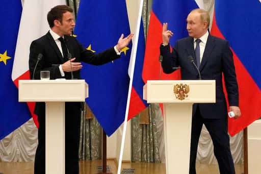 Poetin en Macron voerden gesprekken om de spanningen rond Oekraïne te verminderen