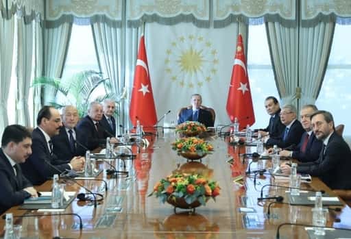 Turkiets president tog emot medlemmar av äldsterådet i Organisationen för turkiska stater