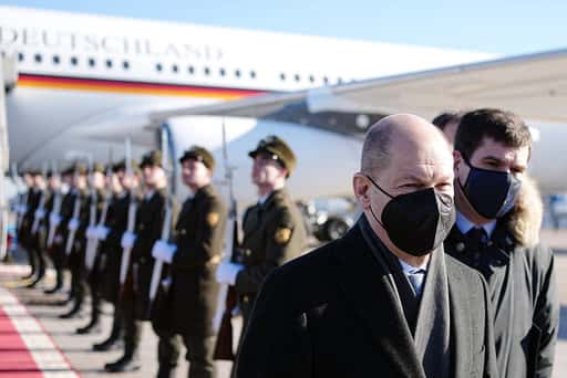 Rusland - Duitse bondskanselier Olaf Scholz bezocht Kiev en arriveert voor besprekingen in Moskou