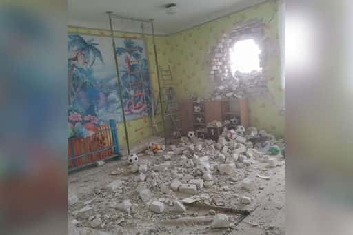 APU projectile broke through the wall of a kindergarten in Donbass