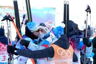 Biathlon-Massenstart der Frauen bei den Olympischen Spielen in Peking. Online