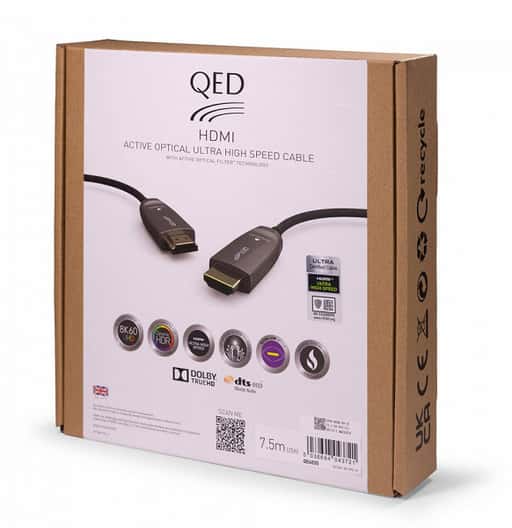 QED ofrece cable HDMI 2.1 compatible con transmisión de video 8K de hasta 20 metros