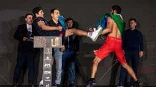 Kazak MMA dövüşçüsü, dövüş öncesi tartıda bir Özbek ile kavga etti
