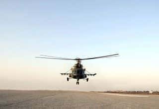 Voos de treinamento foram realizados com as tripulações de helicópteros da Força Aérea do Azerbaijão