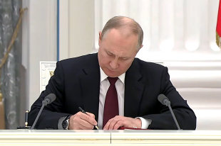 Russie - Poutine a signé des décrets reconnaissant la RPL et la RPD