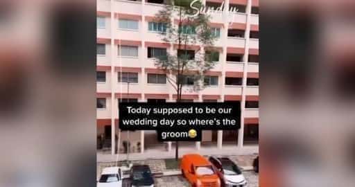 Жінка запитує «де мій наречений» у день весілля