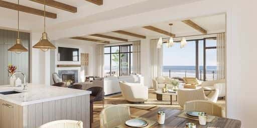 Apartament z 4 sypialniami nad oceanem na gorącej wyspie Kiawah w Karolinie Południowej