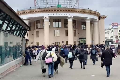 Inwoners van Kiev mochten niet in de trein naar Lviv