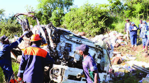 Nyanga Unfallstelle ein schwarzer Fleck