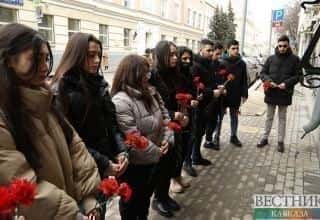 Azerbeidzjan - Moskou actie ter nagedachtenis van de slachtoffers van de tragedie in Khojaly /