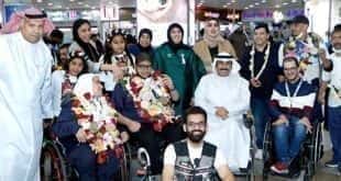 Kuwaitiska paralympiska laget återvänder hem efter paralympiska spelen i Västasien