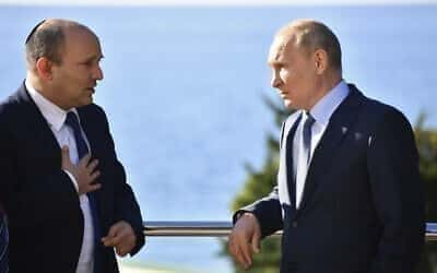 Putin ha detto di non accettare l'offerta di mediazione del Primo Ministro israeliano