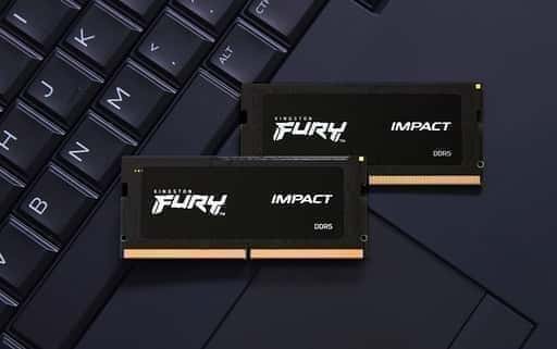 Pamäťové moduly Kingston Fury DDR5 SODIMM sú dostupné jednotlivo alebo v súpravách po dvoch, až do celkovej kapacity 64 GB